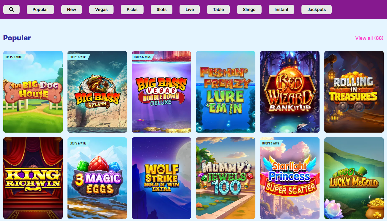 screen shot of the fruit kings casino slots page screen shot of the fruit kings casino slots page