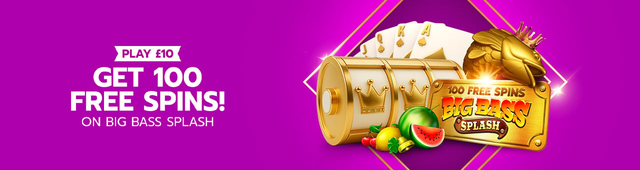 ad for fruit kings new customers. Bet £10 and get 100 free spins on big bass splash ad for fruit kings new customers. Bet £10 and get 100 free spins on big bass splash