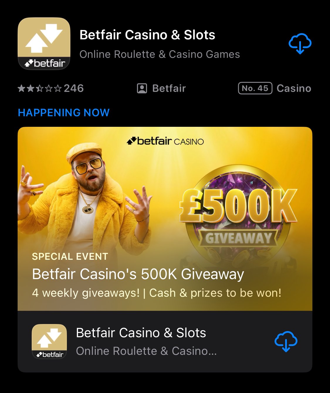 Betfair casino app shown on app store Betfair casino app shown on app store