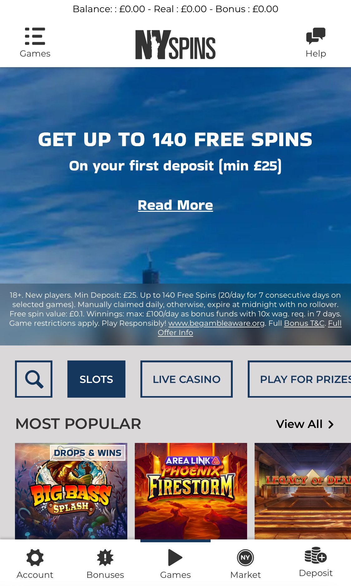 NY Spins mobile website NY Spins mobile website