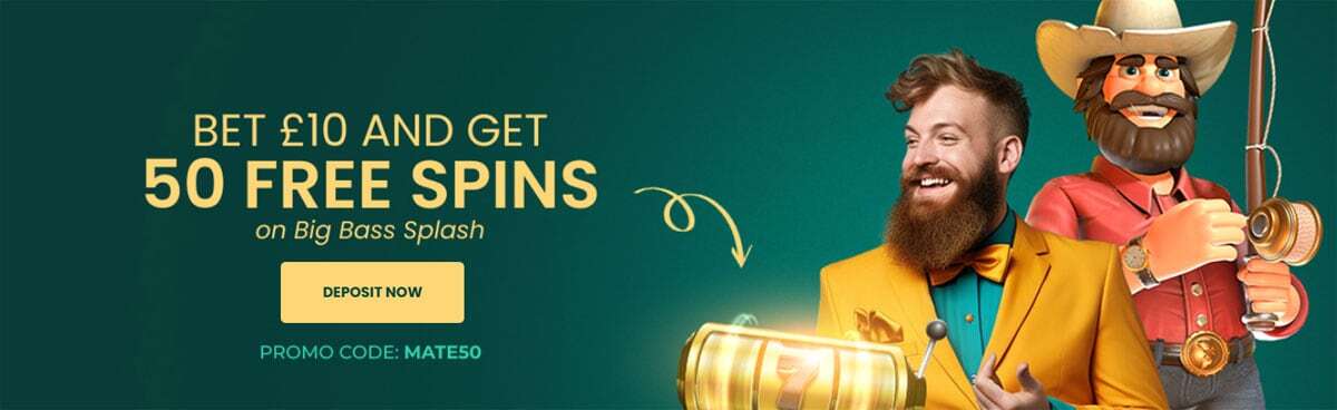 advert for the LuckyMate casino Welcome Offer