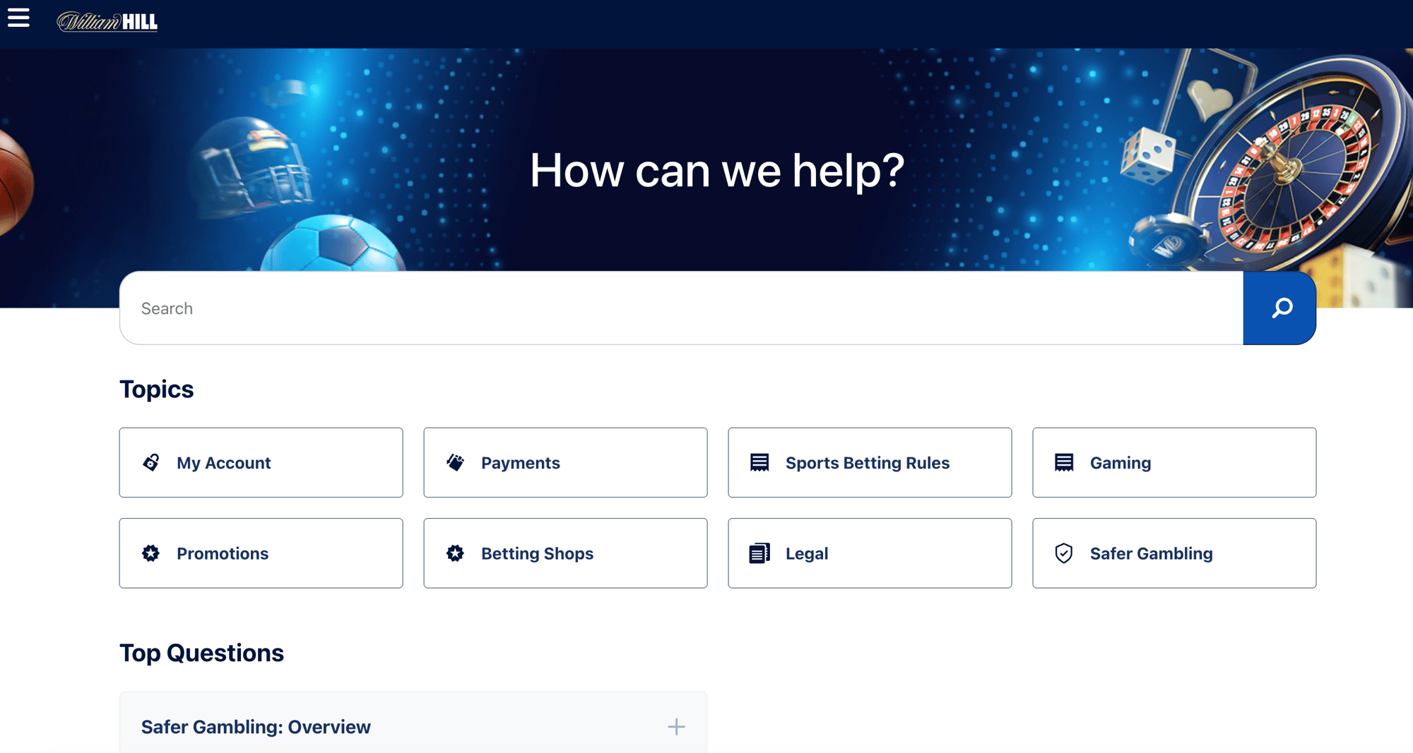 William Hill Help Centre William Hill Help Centre