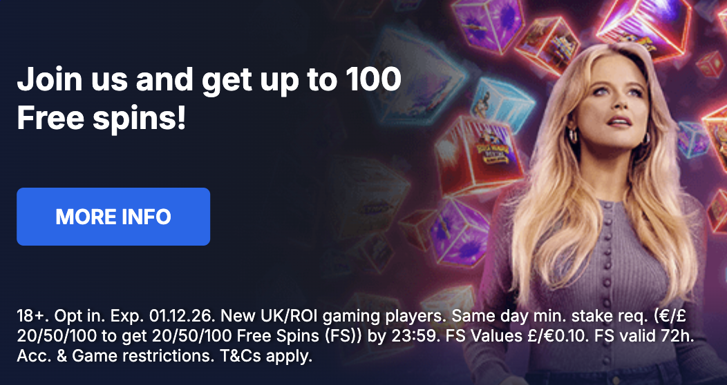 BoyleSports Casino welcome offer: stake £20/£50/£100 to receive 20/50/100 free spins BoyleSports Casino welcome offer: stake £20/£50/£100 to receive 20/50/100 free spins