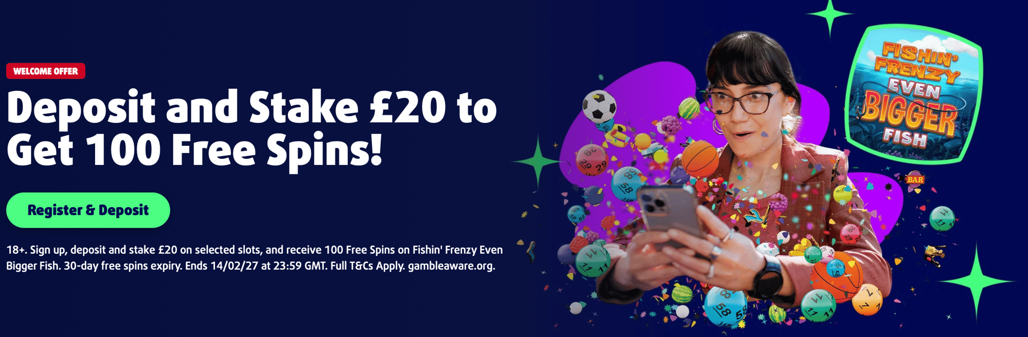 Lottoland welcome offer: deposit and stake £20 to get 100 free spins