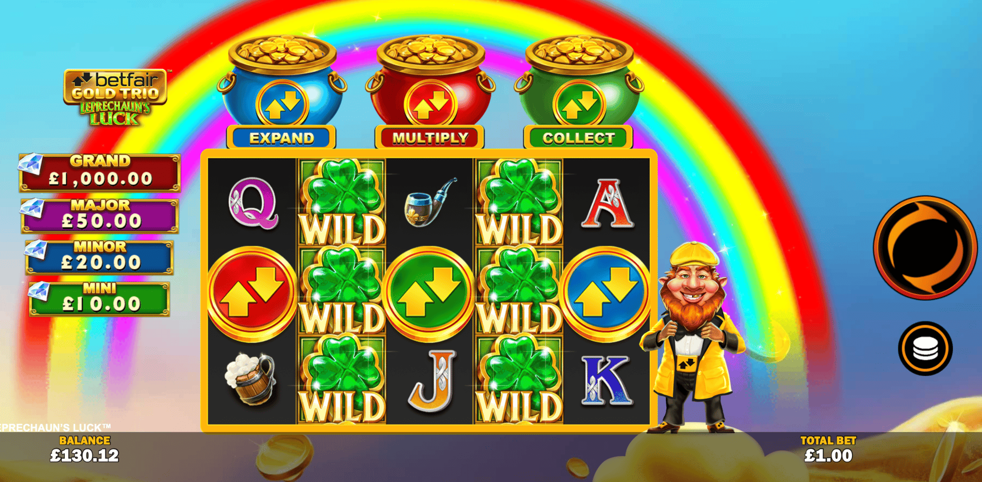Betfair casino gameplay: Betfair Gold Trio Leprechaun's Luck Betfair casino gameplay: Betfair Gold Trio Leprechaun's Luck