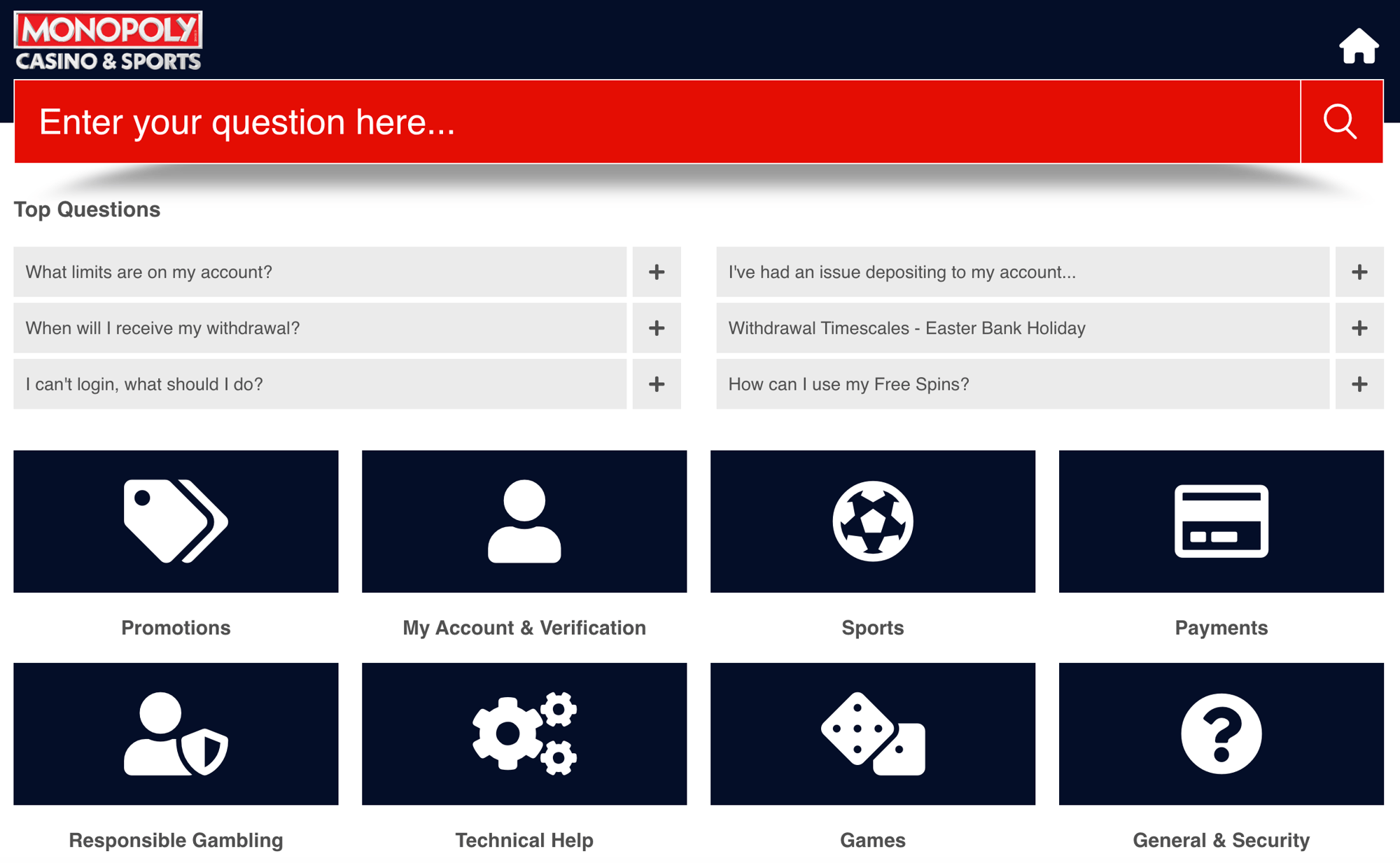 Monopoly Casino help centre Monopoly Casino help centre