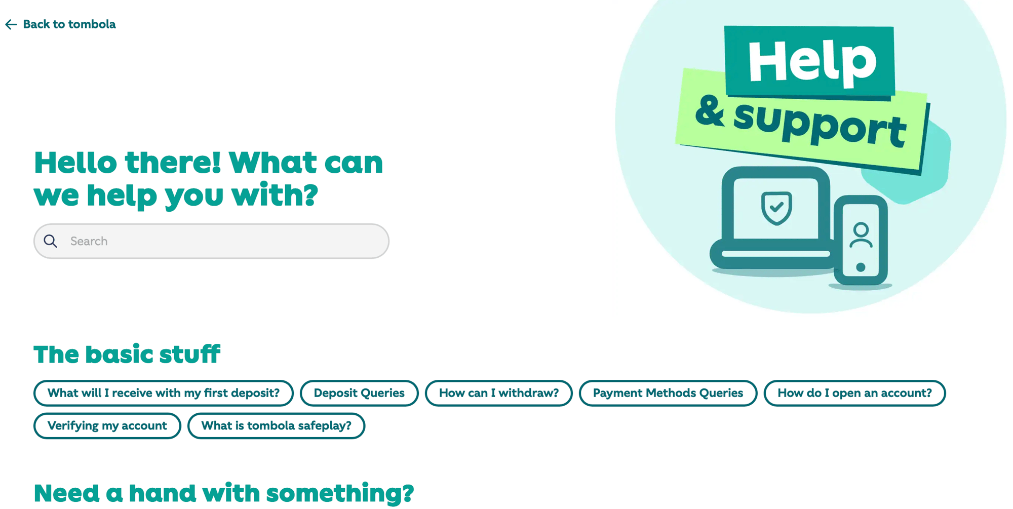 Tombola Arcade Help Centre