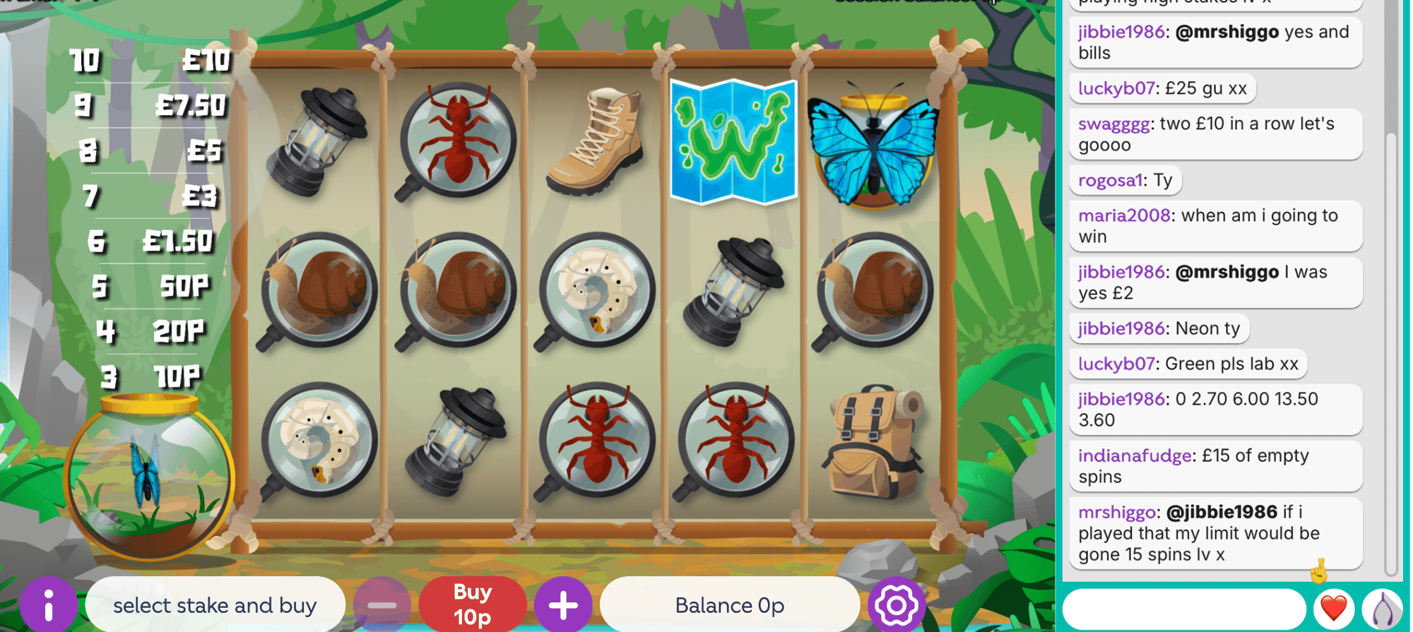 Screenshot of Tombola Arcade gameplay - Jungle Spins