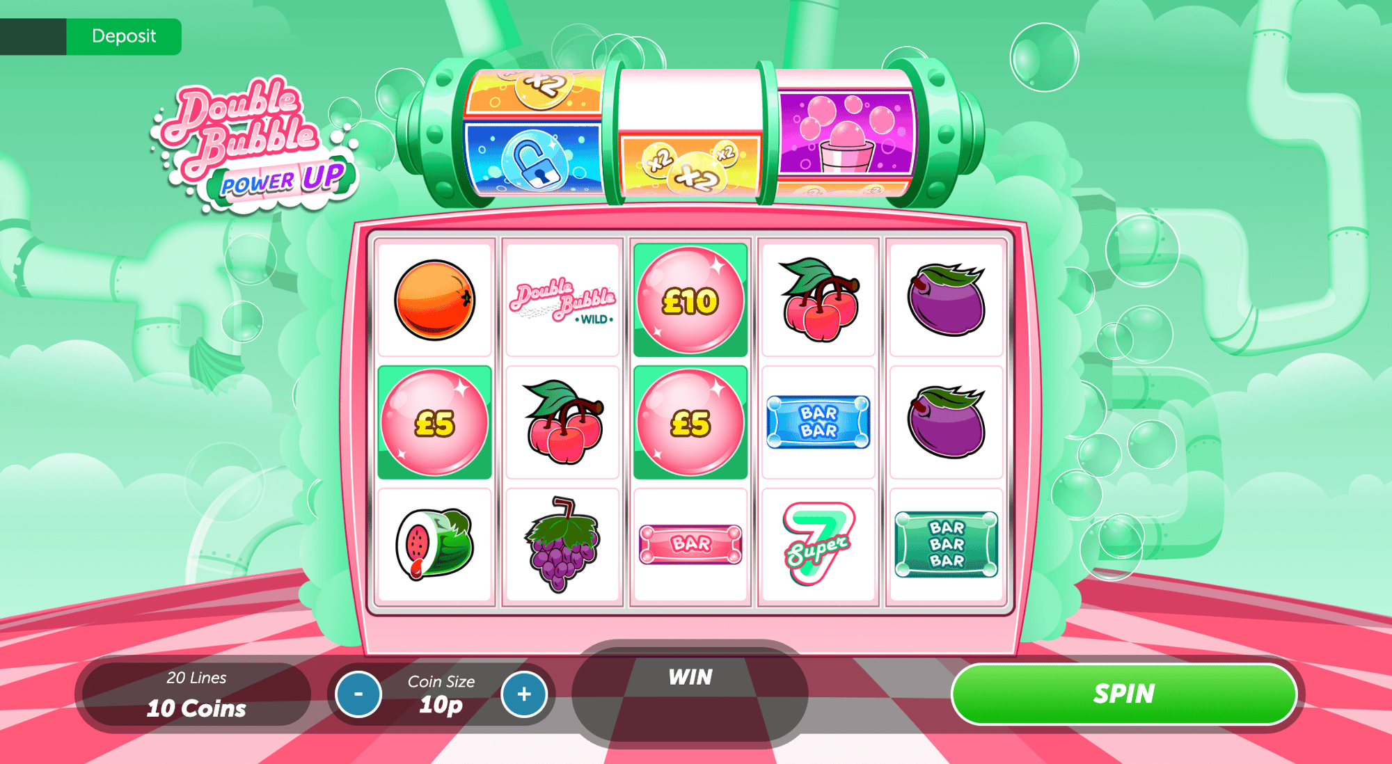 Bally Casino gameplay: Double Bubble Power Up