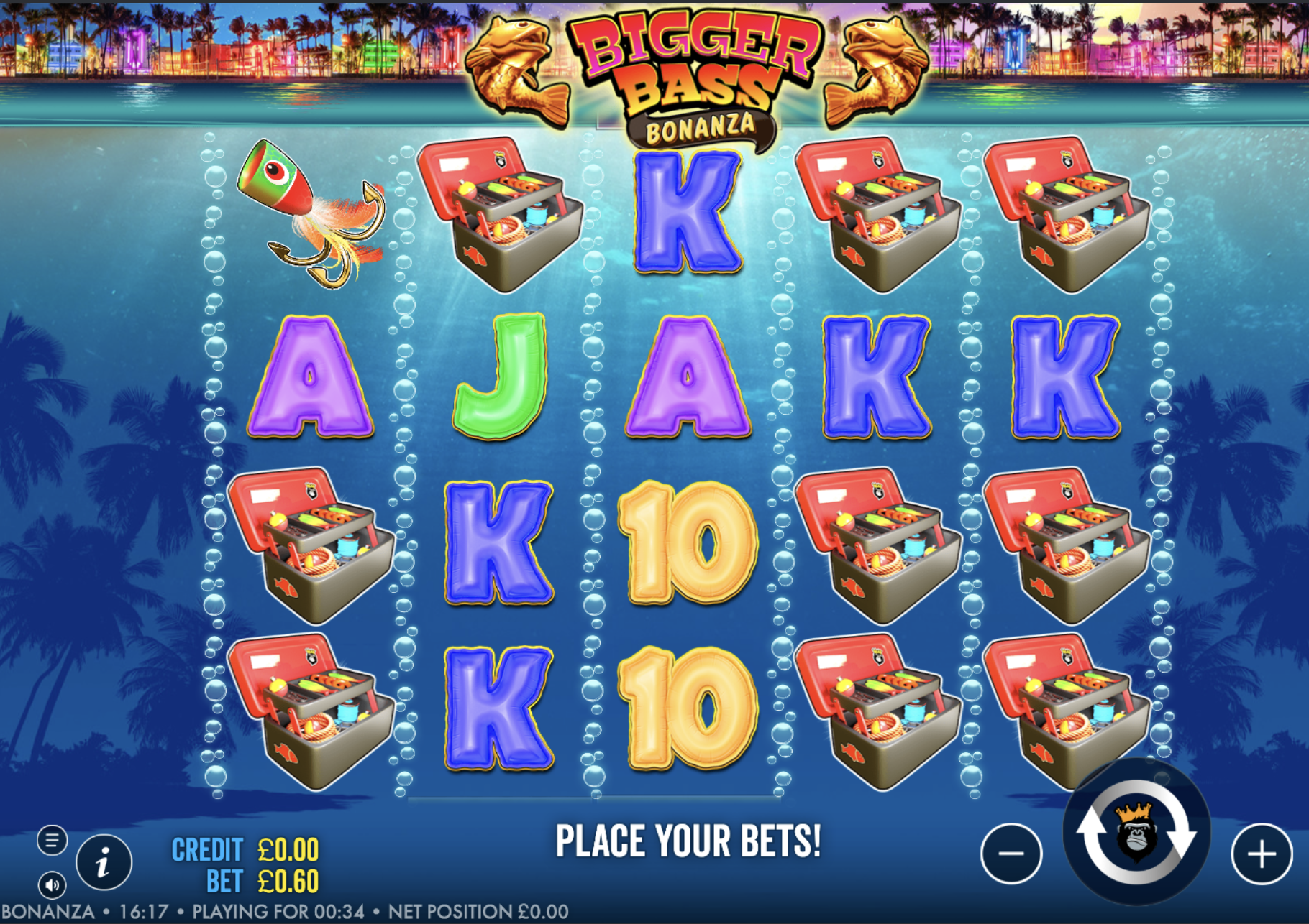 Swifty Sports casino gameplay: bigger bass bonanza