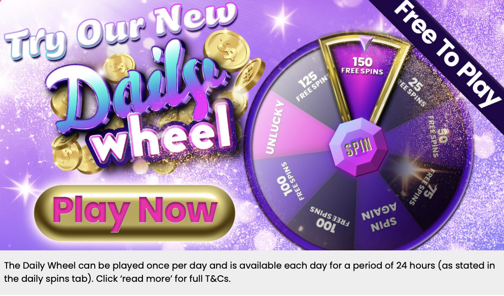 Take a Break Bingo daily wheel