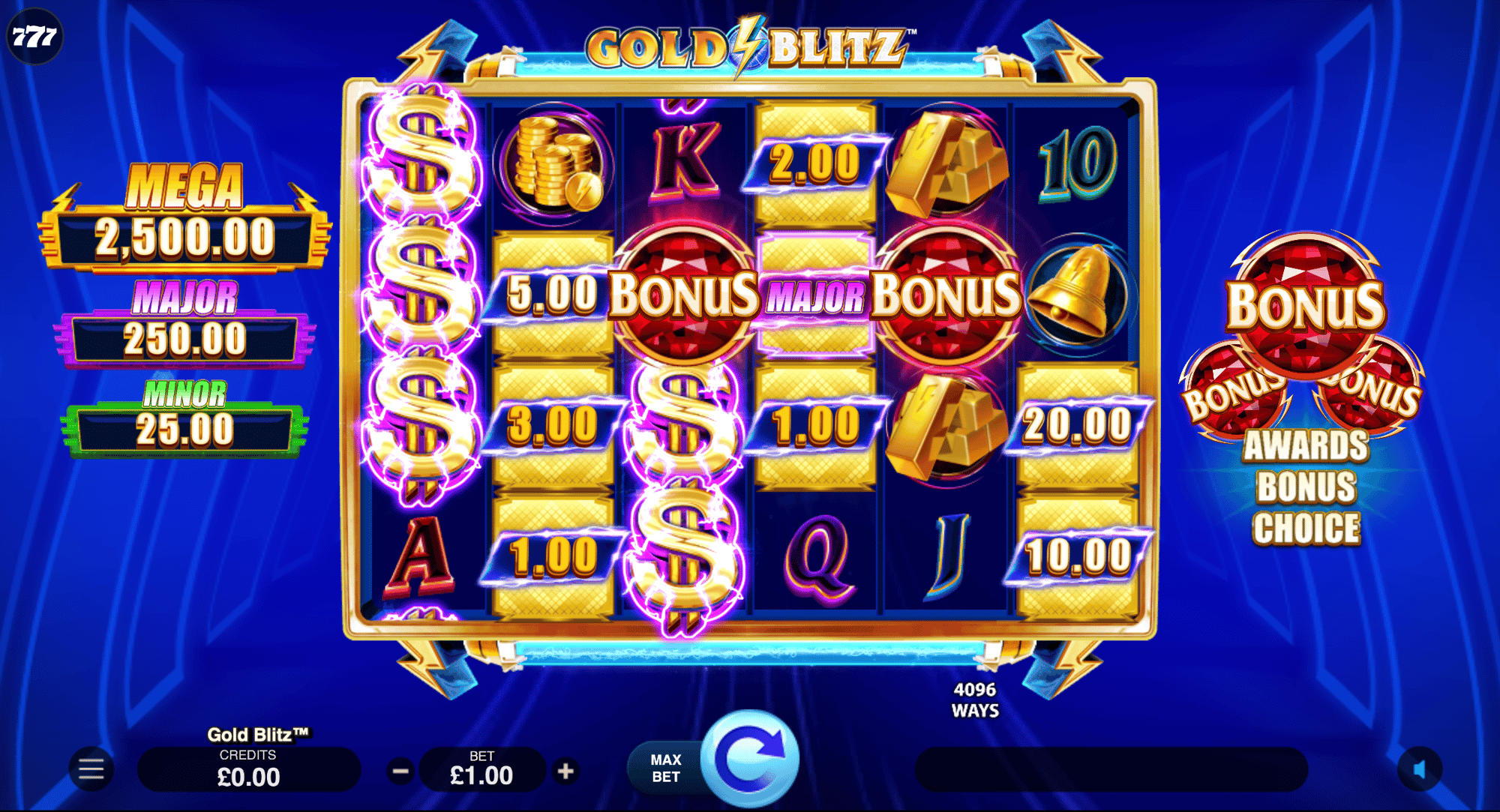 Voodoo Dreams casino gameplay: Gold Blitz