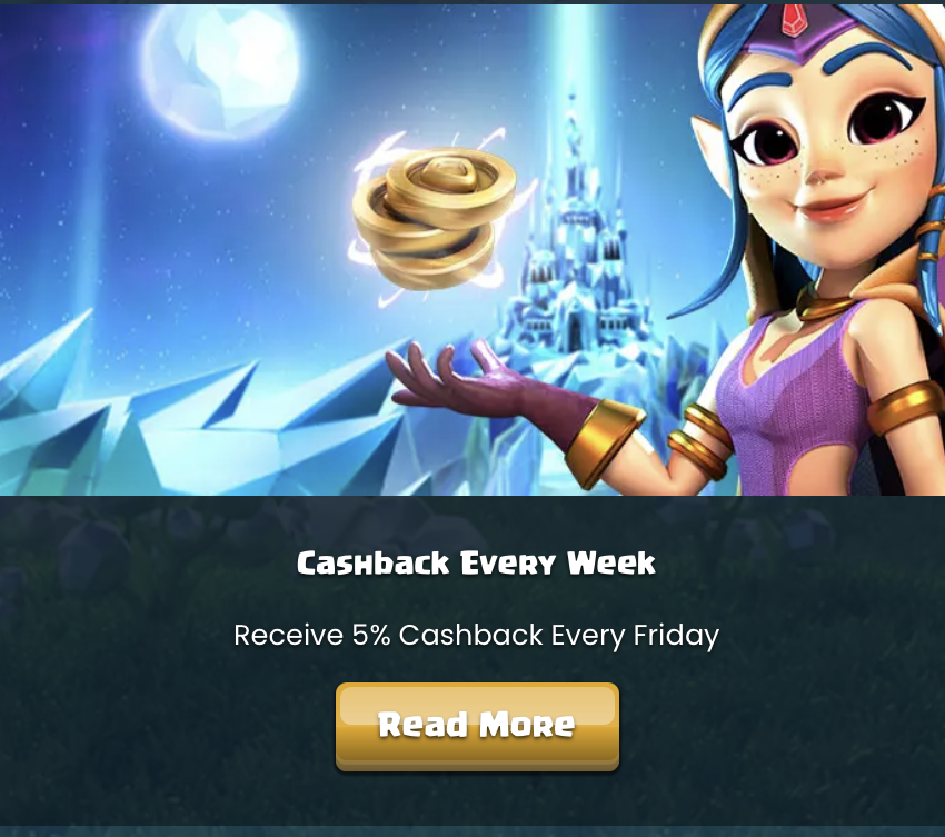 Duelz Casino reload offer: 5% cash back every Friday (may not be available to all players) Duelz Casino reload offer: 5% cash back every Friday (may not be available to all players)