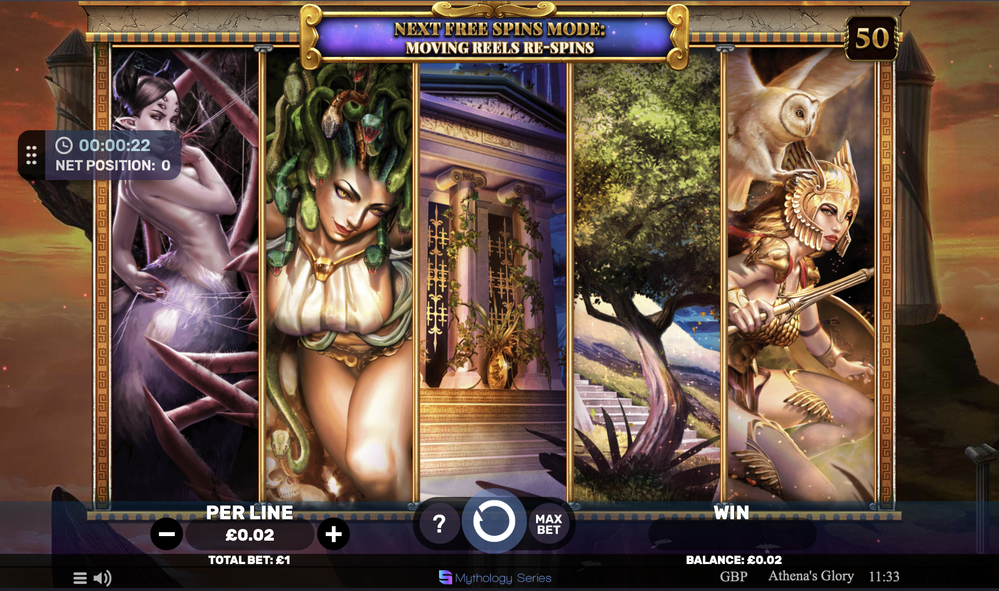 7Bet casino gameplay: Athena's Glory