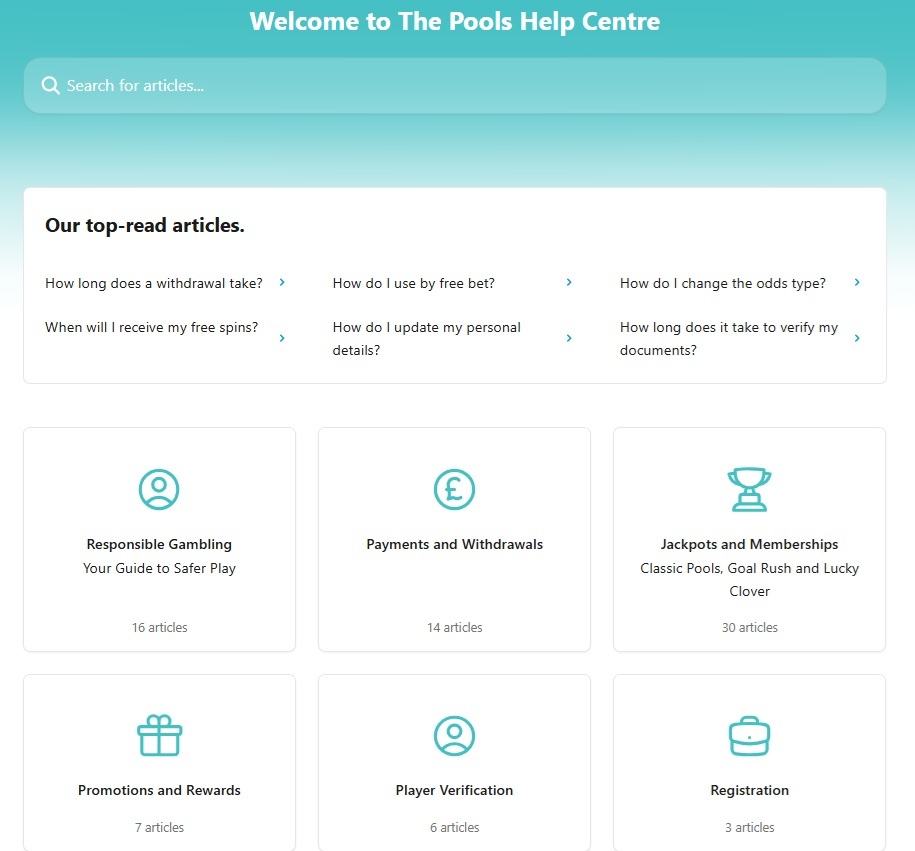 picture of the pools help centre