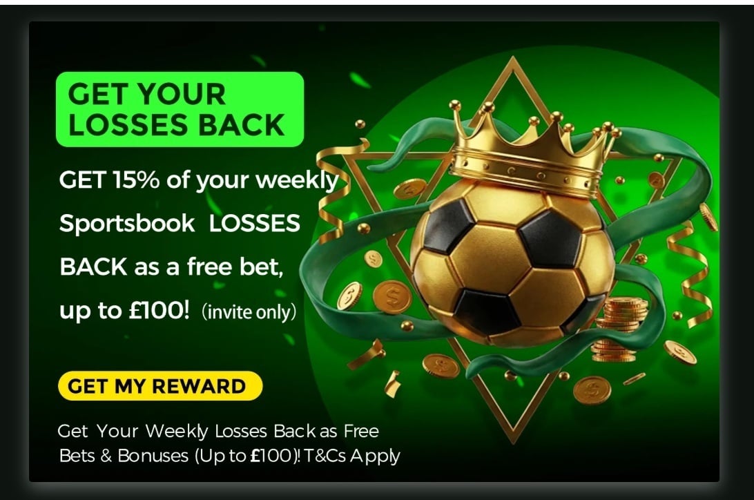 octobet regular promo advert for 15% of weekly loses back