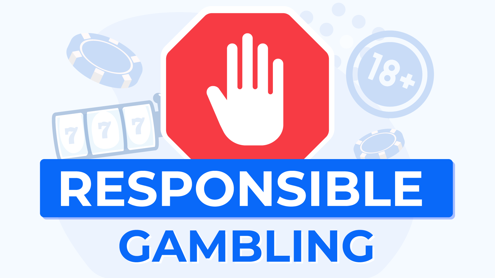 picture of a upright hand with the words responsible gambling underneath