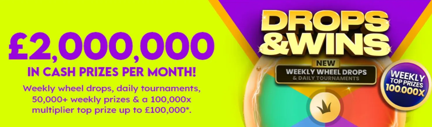advert for the casushi drops & wins promotion