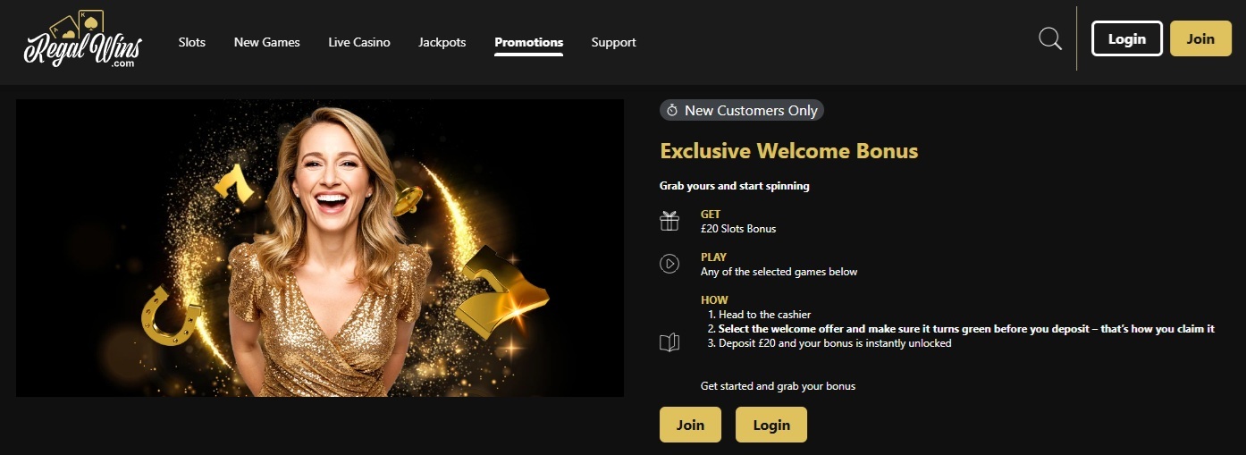 advert for regal wins welcome offer